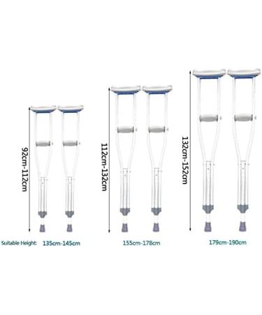 Crutches for Adults Underarm Aluminum Adult Underarm Crutches Lightweight Medical Adult Crutches for Walking Adjustable Crutches for Youth/Adults/Tall Adults Gray Great for Travel or Work independence A 112132 cm - Buy Online on GoSupps.com