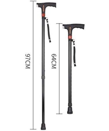 Old Man Crutches Four Feet Multi-Function with Lights Non-Slip Telescopic Walking Stick Elderly Smart Cane Radio Safehappy - Buy Online on GoSupps.com