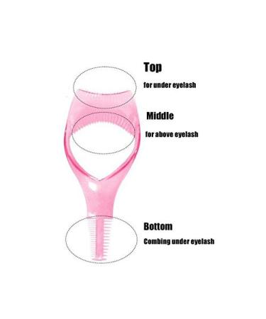 2Pcs Pink Blue 3-in-1 Makeup Eyelash Tools - Mascara Protector Applicator & Comb | Perfect Cosmetic Tool for Upper & Lower Lashes - Buy Online on GoSupps.com