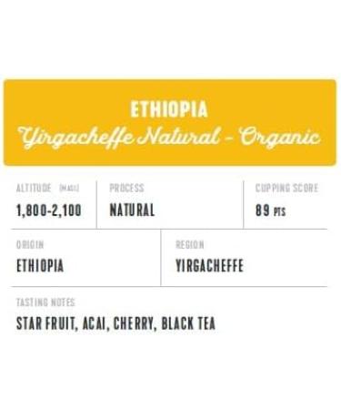 Ethiopia Yirgacheffe Natural - Organic (2 LBS) Specialty Grade Unroasted Green Coffee Beans 907.2 g (Pack of 1) - Buy Online on GoSupps.com