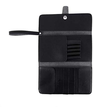 Foldable PU Leather Scissor Bag - Barber Hairdressing Tool Pouch Case in Black - Buy Online on GoSupps.com