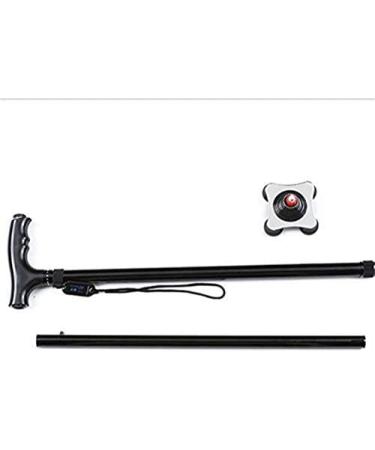 2 in 1 Crutches - Old Man Crutches Aluminum Cane Elderly Small Square Cane Telescopic Non-Slip Cane Crutch Four/one-Legged Crutches with LED Lights Black Innovate - Buy Online on GoSupps.com