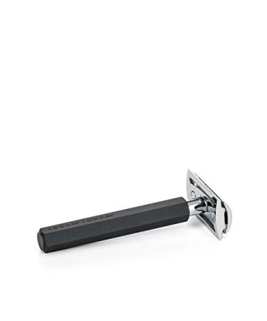 M HLE Hexagon Safety Razor - Closed Comb Aluminum Graphite Silver & Black - Premium Shaving Tool for Men - 1 Pack - Buy Online on GoSupps.com