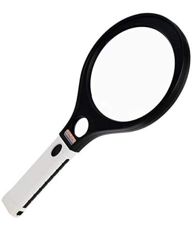 Illuminated Magnifying Glass with Uv Light Hd High Power 10X Handheld Old Man Reading Detector Identification Large Lens Magnifier
