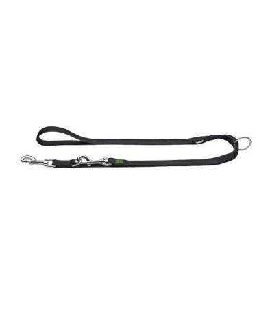 Hunter 64960 Extra Long adjustable guide leash for dogs nylon extra long hard -wearing easy to care for 1.5 x 300 cm black black 15/300 cm