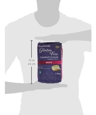 Eurostar Chapati Atta Gluten Free Flour (White 1.5kg) White 1.5 kg (Pack of 1) - Buy Online on GoSupps.com