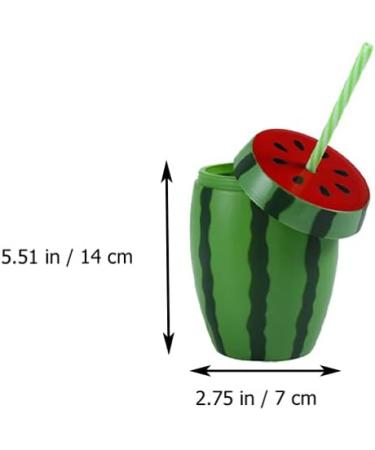 NUOBESTY Halloween Decorations 4pcs Watermelon Sippy Cup with Straw Watermelon Shaped Drinking Cup Summer Sippy Cup for Watermelon Summer Party Supplies Halloween Decor - Buy Online on GoSupps.com