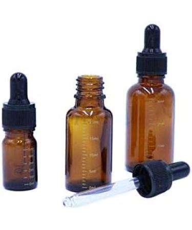 Vasana 3 Refillable Amber Glass Bottles for Essential Oils | 5ML with Black Drip Closure | Perfect for Cosmetics - YPK78470AMBER - Buy Online on GoSupps.com