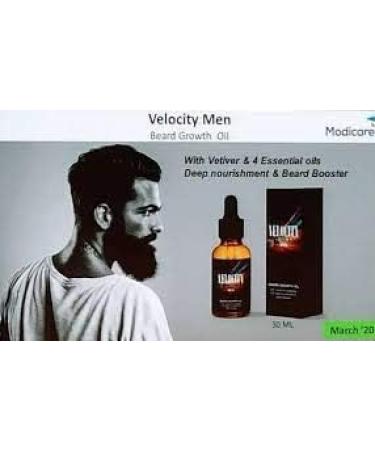 Velocity Men 7-In-1 Beard Growth Oil (30ml) - Best Beard Oil for Full Growth | Fast International Shipping - Buy Online on GoSupps.com