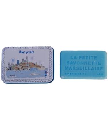 Marseille Bonne M re metal box with Marseille soap lotus flower 60g - French manufacture - enriched with organic shea butter - Buy Online on GoSupps.com