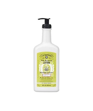 J.R. Watkins Daily Moisturizing Lotion Body Cream in Pump Dispenser Hydrating Skin Cream Made with Shea Butter, Cocoa Butter, Coconut Oil & Vitamin E, 18 fl oz, Aloe & Green Tea, Single Aloe and Green Tea 18 Fl Oz (Pack