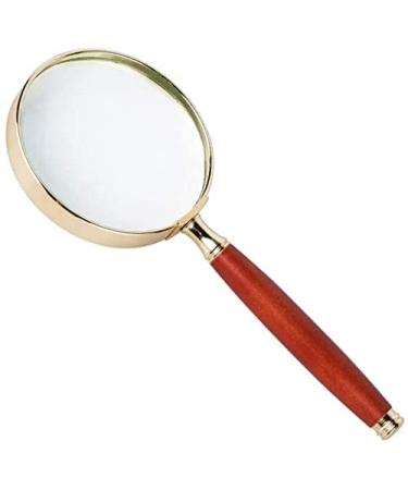 Magnifiers Reading Magnifier 10X Handheld Child Elderly Magnifier Rosewood Handle Optical Glass Lens Loupe