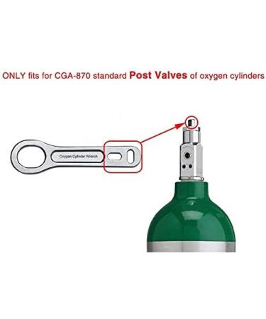 iGuerburn 2 Pack Oxygen Tank Wrench Key for CGA 870 Valves - Heavy Duty Metal with Lanyard Chain - Fits Sizes M2, A, B, ML6, C, D, JD, E - Buy Online on GoSupps.com