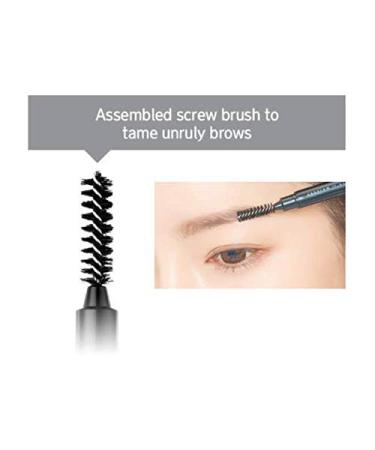 BOM 3 in 1 Triple Edge Eyebrow Pencil - Waterproof Long Lasting Dark Brown #02 with Blender & Spoolie - Shop Internationally - Buy Online on GoSupps.com