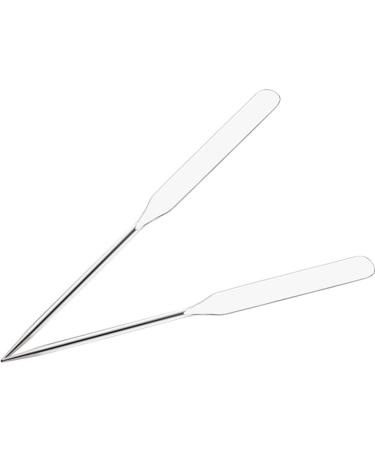 Uonlytech 2pcs liquid foundation toning stick makeup spatulas metal mixing spatula makeup mixing tray nail salon mixing rods paint tools stainless steel stirring sticks manicure Facial mask