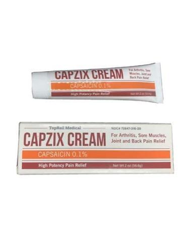 Capzix Cream for Pain Relief 2 OZ Capsaicin .1% High Potency/ Maximum Strength