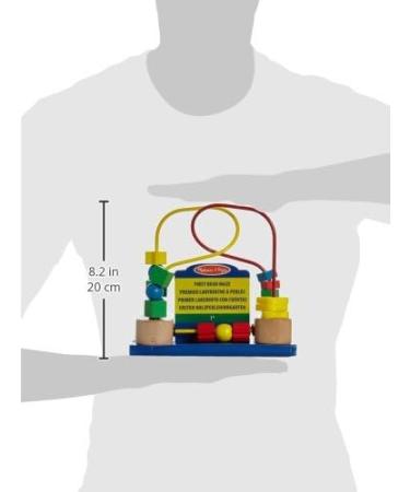 Melissa & Doug First Bead Maze - Educational Developmental Toy for Motor Skills - Safe for Ages 3+ - Multicolor | 19.7cm H x 9.5cm W x 17.8cm L - International Shipping Available - Buy Online on GoSupps.com