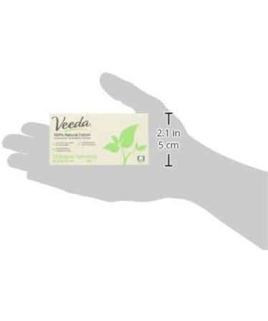 Veeda 100% Natural Cotton Applicator-Free Regular Tampons Unscented - 32 Count Pack - Buy Online on GoSupps.com