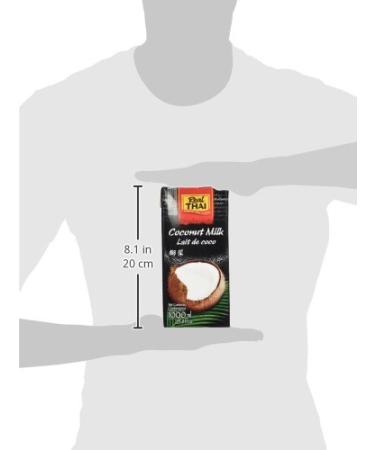 Real Thai Coconut Milk Tetra Pak - Pack of 2 (2 x 1L) - Authentic Thai Cooking Ingredient - Buy Online Internationally - Buy Online on GoSupps.com
