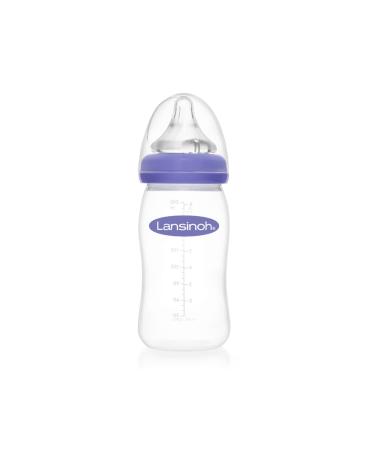 Lansinoh Baby Bottle with Naturalwave Teat - Anti-Colic BPA & BPS Free Medium Flow Silicone 240ml Purple 1 Pack - Ideal for International Shipping - Buy Online on GoSupps.com