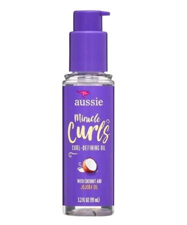 A ussie Miracle Curls Curl-Defining Oil Hair Treatment - 3.2 fl 0z Purple.
