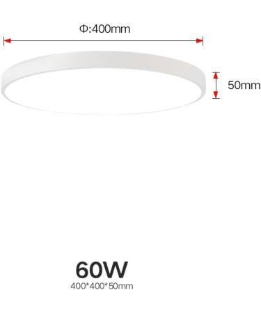 Coosnug 60W Dimmable LED Ceiling Lamp - Modern White Round Light for Hallway Living Room Bedroom & Kitchen - Energy Saving Wall Light - Buy Online on GoSupps.com