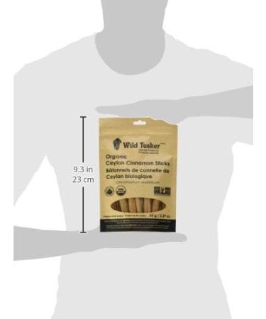 Wild Tusker Large Organic Ceylon Cinnamon - Sticks 65g 65 g (Pack of 1) - Buy Online on GoSupps.com