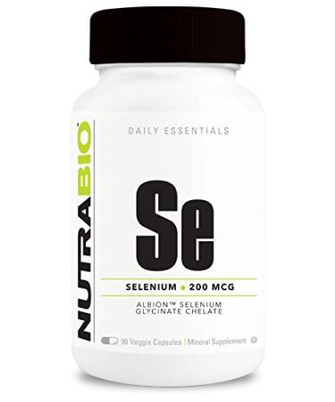 NutraBio Selenium Supplement 200mcg - 90 Vegetable Capsules