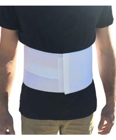 Anti-Roll Hospital Grade Abdominal Binder w/Stays/Surgical Binder/Hernia Support/Abdominal Hernia Reduction Device (8" High 62"-74" Around Waist) 8" High 62"-74" (Around Waist)