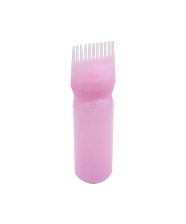 Root Comb Applicator Bottle Hair Coloring Dye And Scalp Treament Essential Salon Hair Cleansing Bottle 4 Ounce With Graduated Scale 160ML Scalp Applicator Rosy Pink