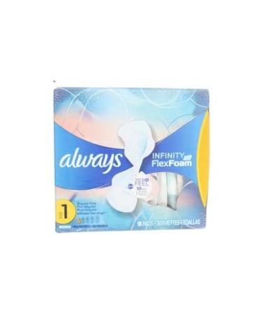 Always Infinity Flex Foam Size 1 Pads - Regular Flow, Unscented, 18 Count - Buy Online on GoSupps.com