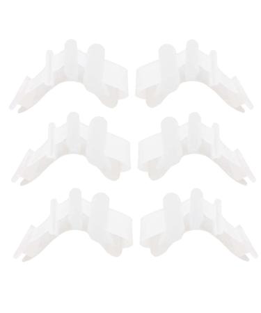 6pcs Comfortable Toe Separators Gel Silicone for Overlapping Toes to Relax Toes - One Size