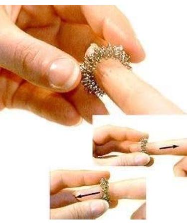 Buy Chi Enterprise Premium Massage Ring - Anti-Stress Acupressure Ring for Anxiety Relief | Silver Large | International Shipping Available - Buy Online on GoSupps.com