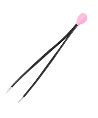 BrushesNail Tweezers Double Sided Nail Art Sticker Silicone Press Rhinestone Picker Nippers Black