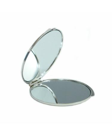 Mother of Pearl Pink Lotus Flower Double Magnifying Compact Hand Mirror - Buy Online on GoSupps.com