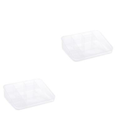 DECHOUS 2pcs Box Lipsticks Powder Eye Blusher for Display Cosmetics Shadow Acrylic Pressed Stand Desktop As Shownx2pcs mediumx2pcs