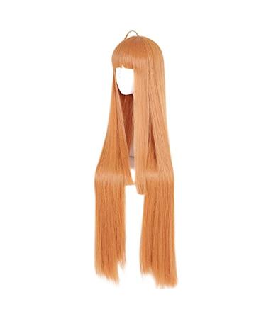 Anime Persona 5 Futaba Sakura Orange Wig - Long Straight Heat Resistant Cosplay Wig for Women - Buy Online on GoSupps.com