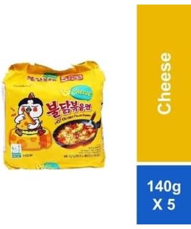 CNMART Samyang Cheese Flavour Hot Chicken Buldak Ramen Instant Noodle Halal 140g (Pack of 5) Chicken Original Cheese Spicy 5 count (Pack of 1) - Buy Online on GoSupps.com