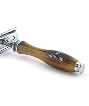 Jag Shaving Double Edge Safety Razor with Resin Leather Case | Best for Men & Women | International Shipping Available - Buy Online on GoSupps.com