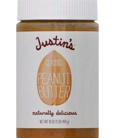 Justin's Nut Butter Classic Peanut Butter All-Natural 16 oz (454 g) - Buy Online on GoSupps.com