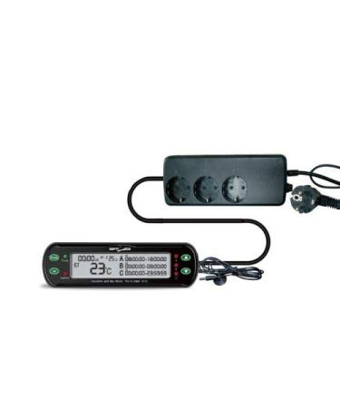 ReptiZoo Thermostat with time control function (THC11) -THREE- connections WEEE Reg. No. 82392108