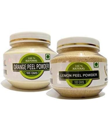 READ QURA RAINTECH HERBALS Organic Lemon Peel Powder and Orange Peel Powder for Skin Whitening Face Pack 200 gm 100 gm each