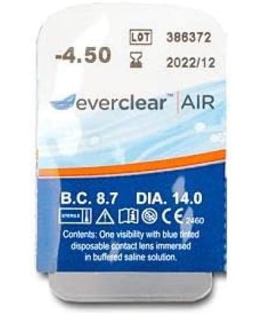 Everclear Air Monthly Soft Lenses - Silicone Hydrogel BC 8.7 DIA 14.0 -6.50 Diopters | International Shipping - Buy Online on GoSupps.com