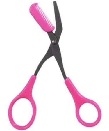TDST Set of 2 Trimming and Shaping Eyebrow Scissors Kit for Women - Pink Black dtbs22 Beauty Supplies - Buy Online on GoSupps.com