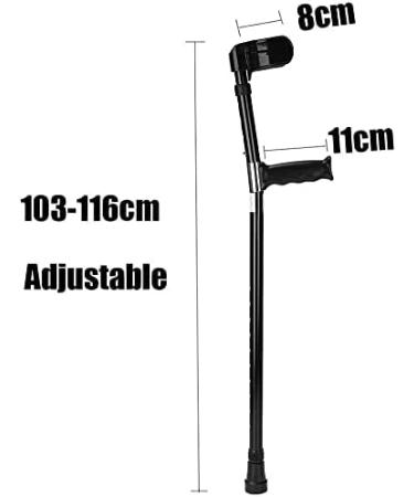 Crutches Adult Bracelet Crutch Forearm Crutches Balanced Mobility Aid Retractable and Adjustable Folding Cane for Elderly Disabled Walking Stick Shock Absorber 1 Pair powerfully Prosperous - Buy Online on GoSupps.com