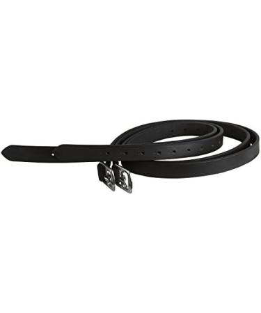 Pets2Care GENUINE HORSE HEAVY DUTY STRONG STIRRUP LEATHER BLACK & BROWN FULL (60") COB (54") PONY SS BUCKLE Black FULL (60") - Buy Online on GoSupps.com