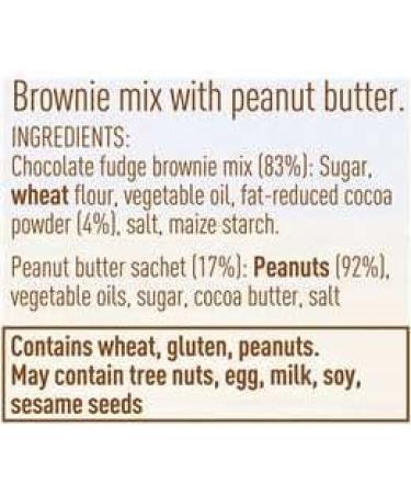 Betty Crocker Peanut Butter Brownie Mix 4X350g Chocolate fudge Brownie Mix with Peanut Butter Sachet Suitable for Vegetarians - Buy Online on GoSupps.com