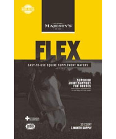 Majesty's Flex Wafers - Superior Horse / Equine Joint Support Supplement - Glucosamine, MSM, Chondroitin, Yucca, Vitamin C - 30 Count (1 Month Supply) Majesty's Flex Wafers - Joint therapy for horses - 30 count bag 30 Day