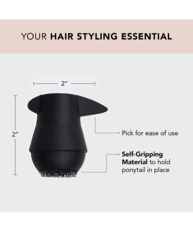 Kitsch PONYFULL Ponytail Volume Enhancer - Dark Brunette/Black - Volumizing Tool for Fine Hair - Adds Volume & Lift - Perfect for Daily & Occasional Styles - Buy Online on GoSupps.com