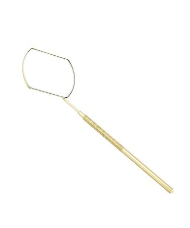 Ikasus angular eyelash mirror stainless steel mouth mirror eyelash extension mirror for checking eyelash extensions eyelashes application tools eyelash accessories gold